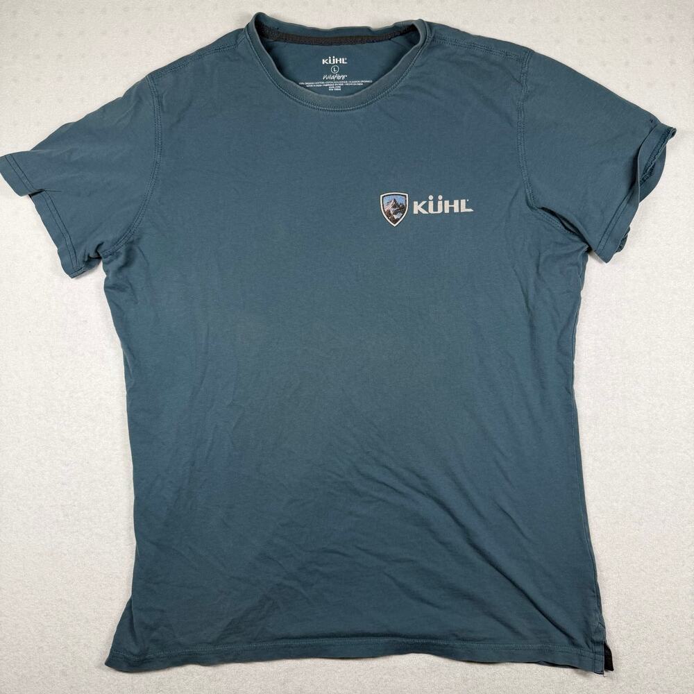 KÜHL Born in the Mountains Wildfibre T Shirt Men’s Large Blue Organic Cotton
